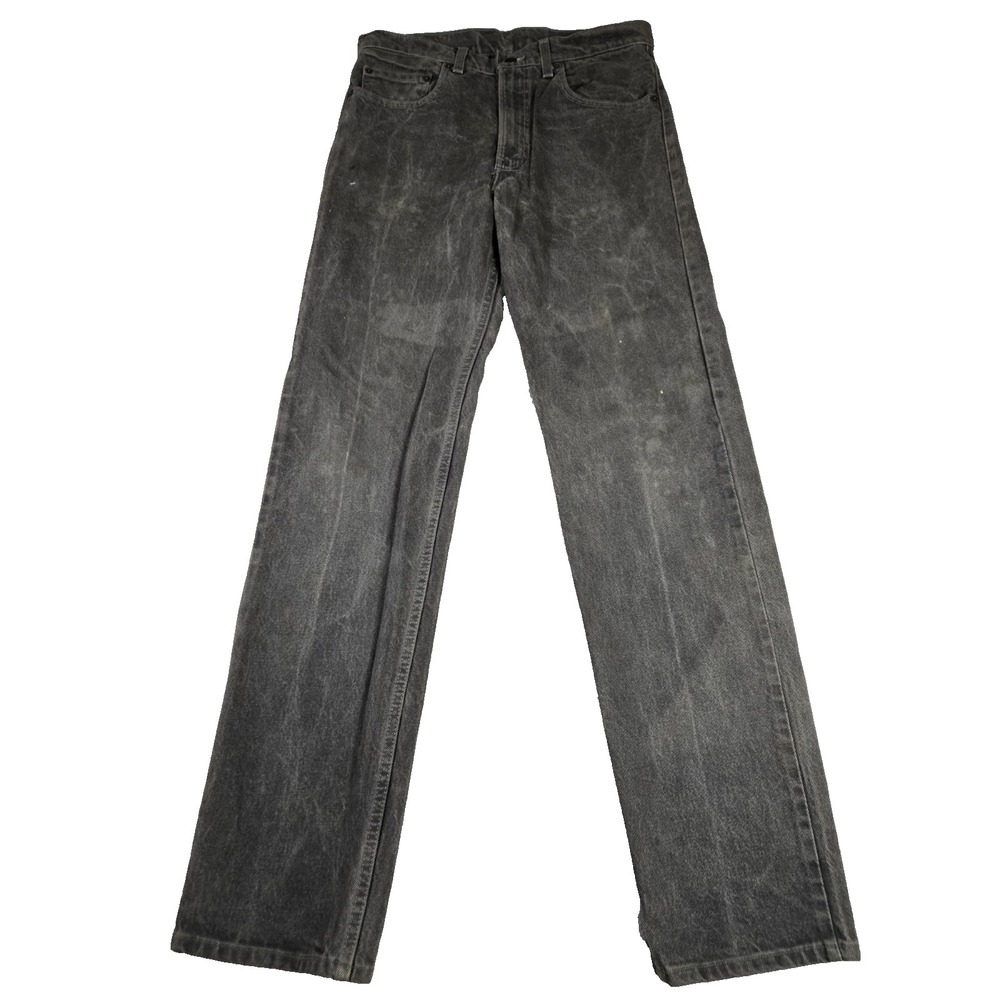 Vintage 505 Levis Mens Size 34 x 34 Faded Grey Straight Leg Made in USA 90's VTG